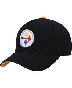 Черная кепка с закругленными краями для юношей Pittsburgh Steelers Snapback Outerstuff