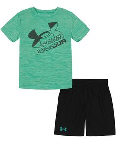 Комплект из футболки и шорт с большим логотипом Little Boys Under Armour