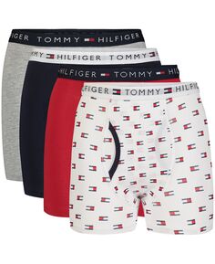 Трусы-боксеры с флагом Big Boys, набор из 4 шт. Tommy Hilfiger