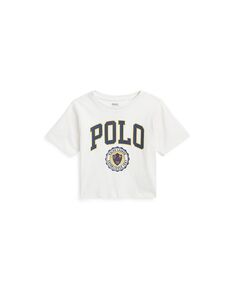 Футболка из хлопкового джерси с логотипом для малышей и маленьких девочек Polo Ralph Lauren