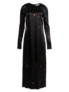 Платье-футляр с брызгами краски Marina Moscone, черный
