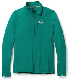 Пуловер для бега Swiftland с молнией до половины - мужской REI Co-op, зеленый