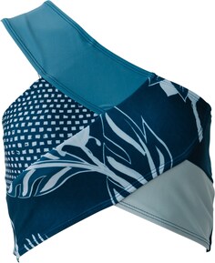 Укороченный купальник в стиле пэчворк – женский Nani Swimwear, синий