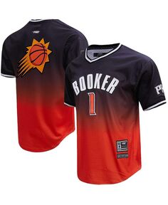 Мужская футболка Devin Booker Black, Orange Phoenix Suns с омбре с именем и номером Pro Standard