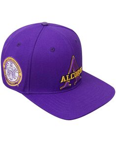 Мужская фиолетовая кепка с логотипом Alcorn State Braves Evergreen Primary Snapback Pro Standard