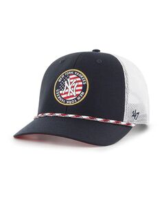 Мужская темно-синяя регулируемая кепка New York Yankees Union с нашивкой Trucker &apos;47 Brand