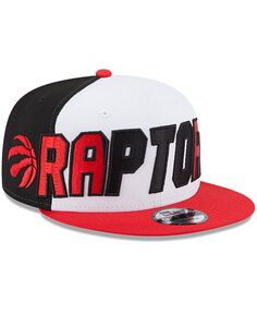 Мужская бело-красная кепка Toronto Raptors Back Half 9FIFTY Snapback New Era