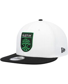 Мужская бело-черная двухцветная бейсболка Austin FC Snapback 9FIFTY New Era