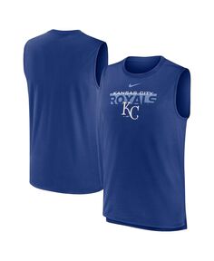 Мужская майка Royal Kansas City Royals Knockout Stack Exceed Performance Muscle Tank Top Nike