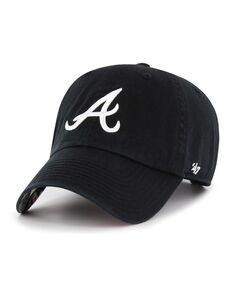 Черная мужская регулируемая шляпа Atlanta Braves Dark Tropic Clean Up &apos;47 Brand