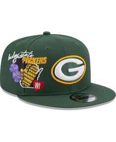 Мужская зеленая кепка Green Bay Packers Icon 9FIFTY Snapback New Era