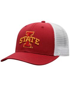 Мужская кепка Cardinal белого цвета Iowa State Cyclones Trucker Snapback Top of the World