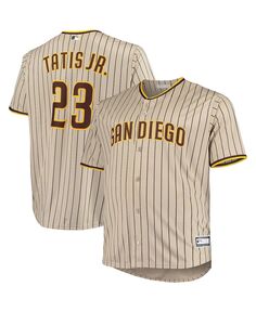 Мужская футболка Fernando Tatis Jr. Sand San Diego Padres Big and Tall Replica Player Profile