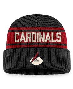 Мужская фирменная черная вязаная шапка Arizona Cardinals True Classic с манжетами в стиле ретро Fanatics