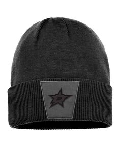 Мужская черная фирменная вязаная шапка Dallas Stars Authentic Pro Road с манжетами Fanatics