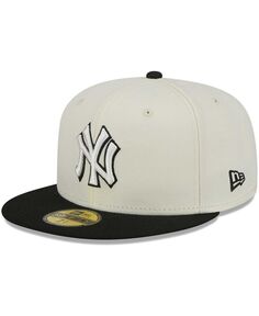 Мужская облегающая шляпа Stone, черная New York Yankees Chrome 59FIFTY New Era