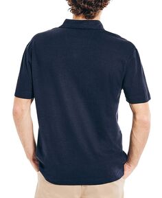 Мужская футболка-поло классического кроя с воротником из конопли, изготовленная из экологически чистой смеси Nautica