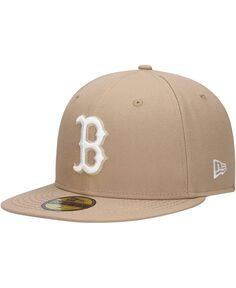 Мужская приталенная кепка цвета хаки Boston Red Sox 59FIFTY New Era