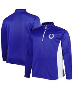 Мужская футболка Royal Indianapolis Colts Big and Tall с молнией на четверть Profile