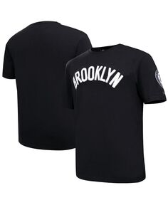 Мужская черная футболка из синели Brooklyn Nets Pro Standard