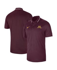 Мужская бордовая рубашка-поло Minnesota Golden Gophers 2023 Sideline Coaches Performance Nike