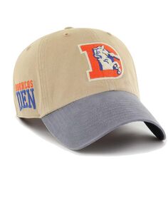 Мужская регулируемая шляпа цвета хаки Royal Denver Broncos Ashford Clean Up &apos;47 Brand