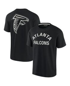 Мужская и женская черная супермягкая футболка Atlanta Falcons с коротким рукавом Fanatics Signature