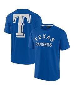 Супермягкая футболка с короткими рукавами для мужчин и женщин Royal Texas Rangers Fanatics Signature