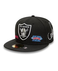 Мужская черная приталенная кепка Las Vegas Raiders Historic Champs 59FIFTY New Era