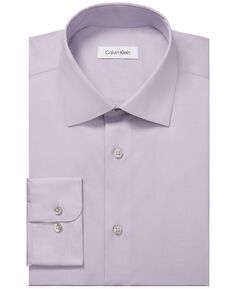 Мужская классическая рубашка узкого кроя из стали с защитой от пятен Calvin Klein