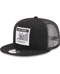 Мужская черная кепка Snapback New York Yankees Scratch Squared Trucker 9FIFTY New Era
