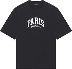 Футболка Balenciaga Cities Paris T-Shirt Medium Fit &apos;Black&apos;, черный