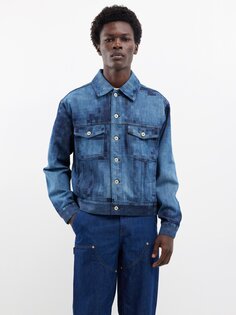 Пиксельная джинсовая куртка LOEWE, синий