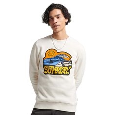 Толстовка Superdry Vintage Travel Sticker, белый