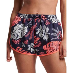 Короткая юбка Superdry Vintage Printed Beach, синий