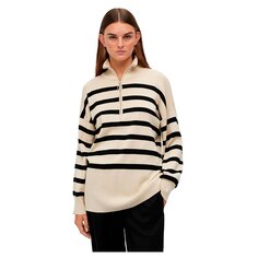 Свитер Object Ester Half Zip, бежевый