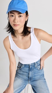 Майка AMO Crop Rib, белый