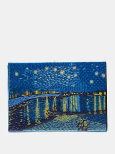 Клатч-книжка с вышивкой van gogh starry night Olympia Le-Tan, синий