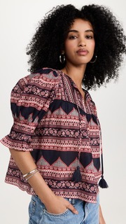 Топ Sea Suzie Print Puff Sleeve, разноцветный