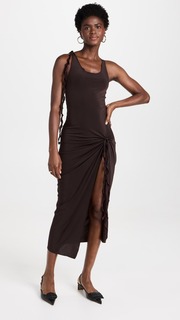Платье Acne Studios Fluid, коричневый