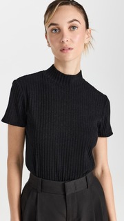 Топ Vince Mock Neck, черный