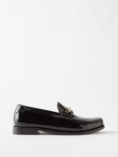 Лакированные пенни-лоферы le loafer Saint Laurent, черный