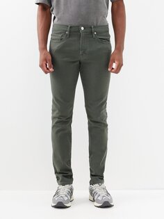 Узкие джинсы l&apos;homme из смесового органического хлопка FRAME, зеленый