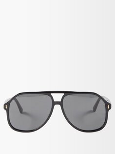 Солнцезащитные очки navigator из ацетата Gucci, черный