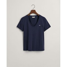 Футболка Gant Reg Shield Short Sleeve V Neck, синий