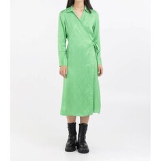 Платье миди Replay W9023 .000.52646 Long Sleeve, зеленый