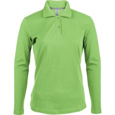 Рубашка поло с длинным рукавом Kariban, зеленый