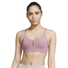 Спортивный бюстгальтер Nike Yoga Dri Fit Indy Light Support Padded Keyhole, розовый