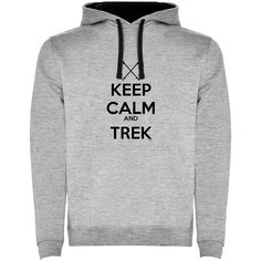 Худи Kruskis Keep Calm And Trek Two-Colour, серый