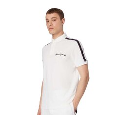 Поло с коротким рукавом Armani Exchange Embroidered Logo Pique, белый